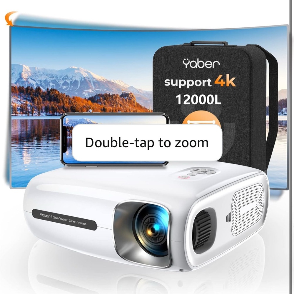 🆕 YABER Pro V7 5G WiFi Bluetooth Projector, Native 1080P Projector 4K Support